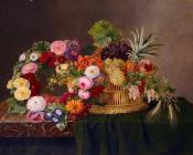 Still Life with a Basket of Fruit - 约翰·劳伦茨·延森